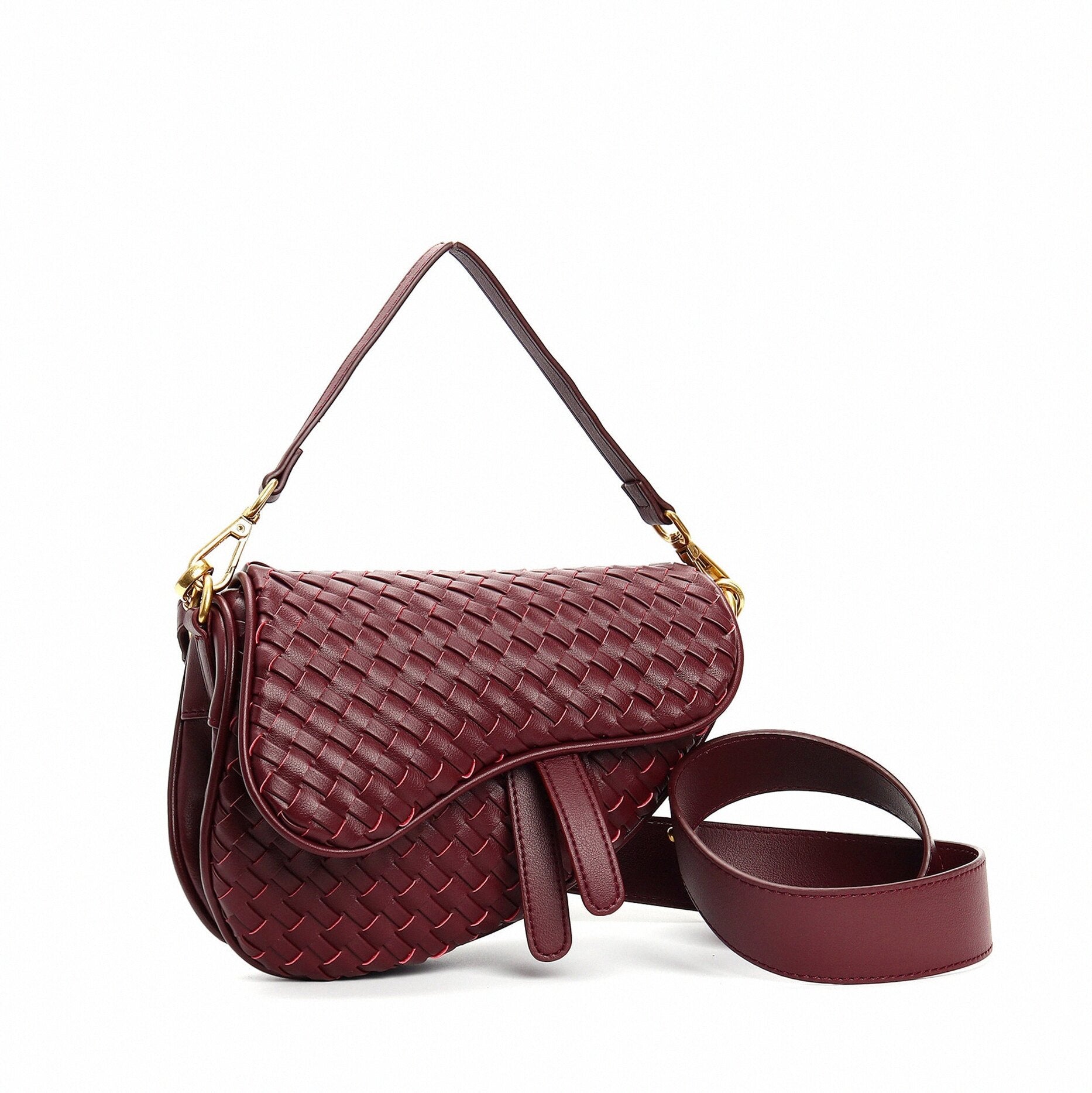 Madelyn Woven Saddle Bag