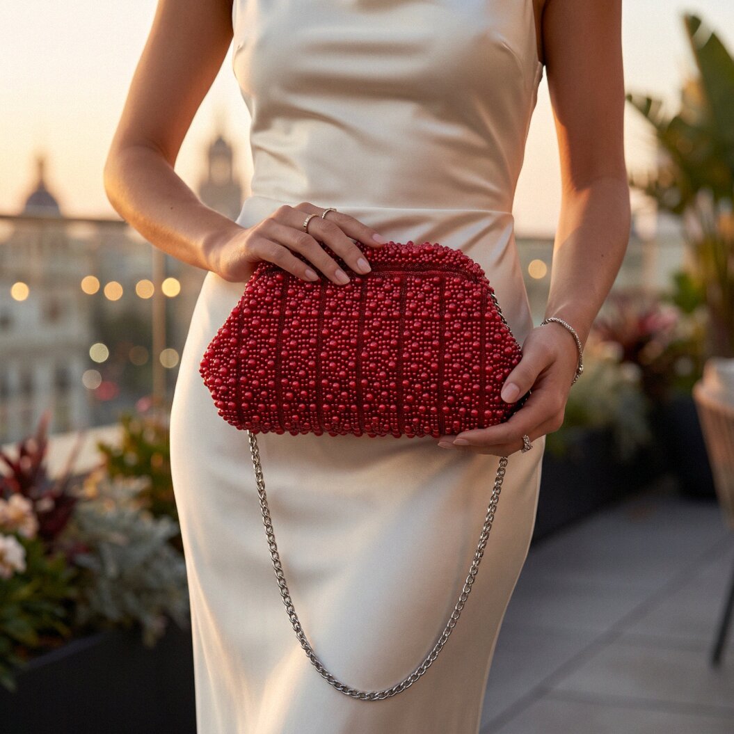 Seraphina Pearl Clutch