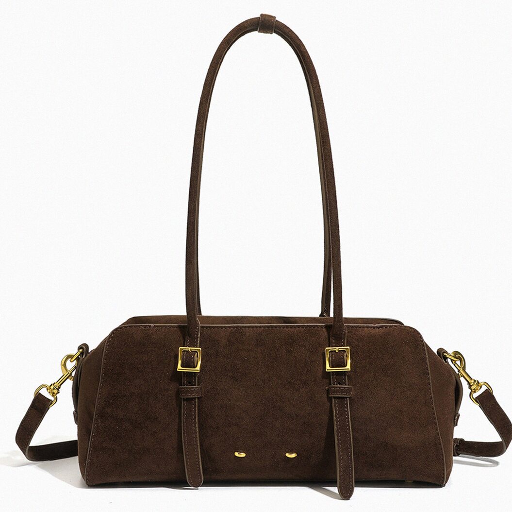 Rosette Suede Boston Bag