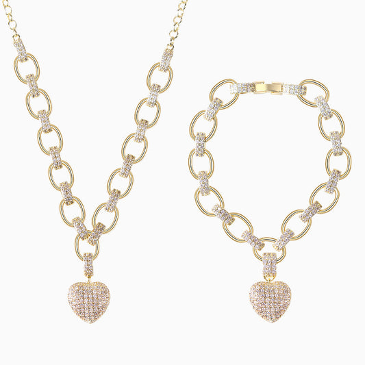 The Hills Heart Pendant Jewelry Set