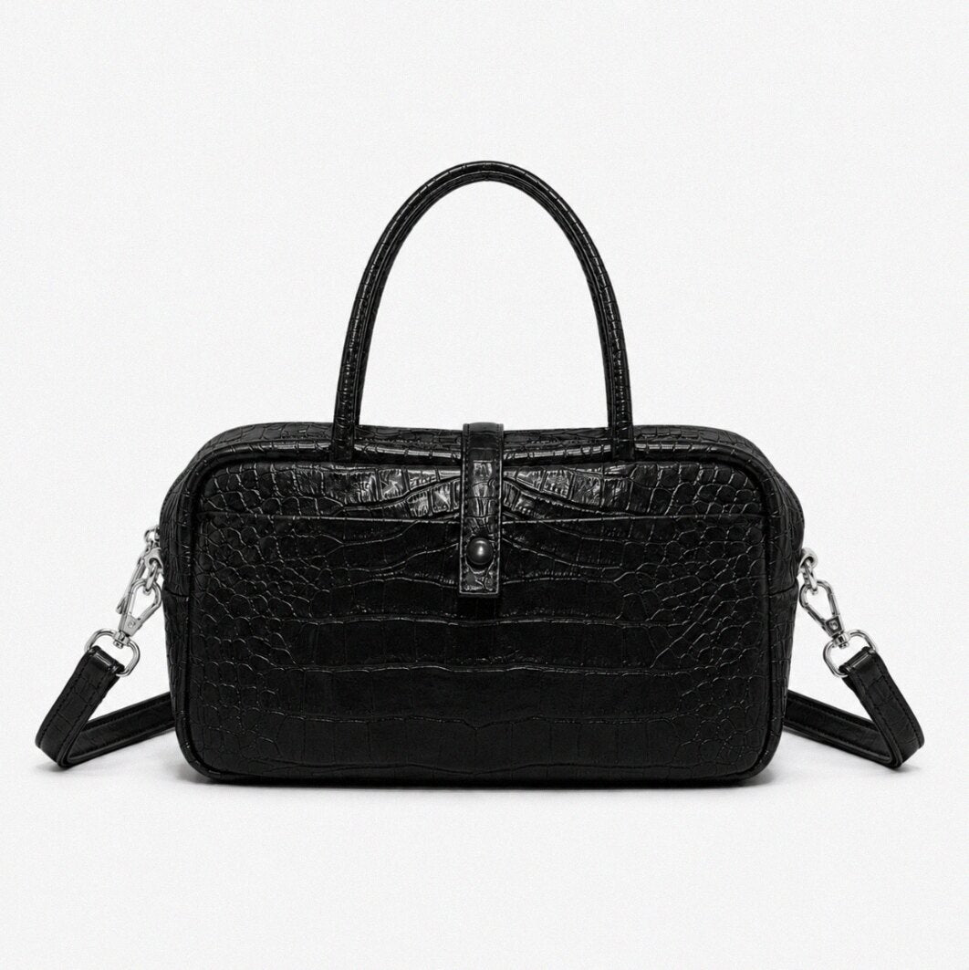 Valentina Croc Boston Bag